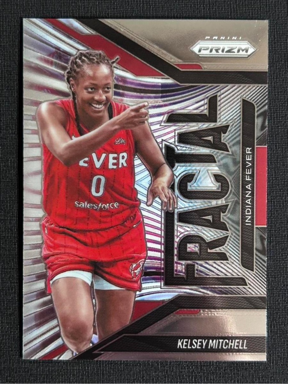 2025 Panini Prizm WNBA Kelsey Mitchell Fractal #3 red basketball